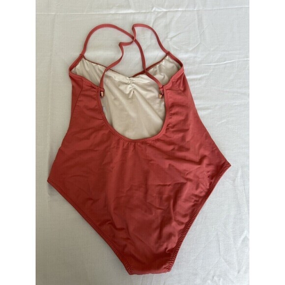 Eberjey swimsuit Smooth One Piece redwood size M pink reddish backless design - Picture 3 of 9